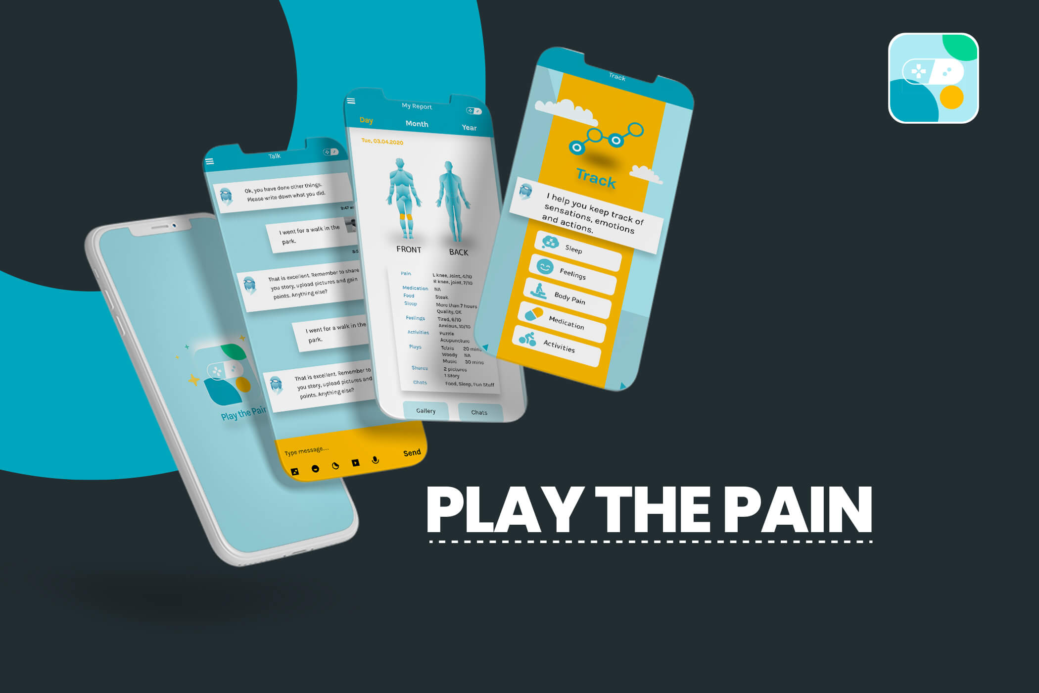 PlayThePain (Pain Monitoring App)