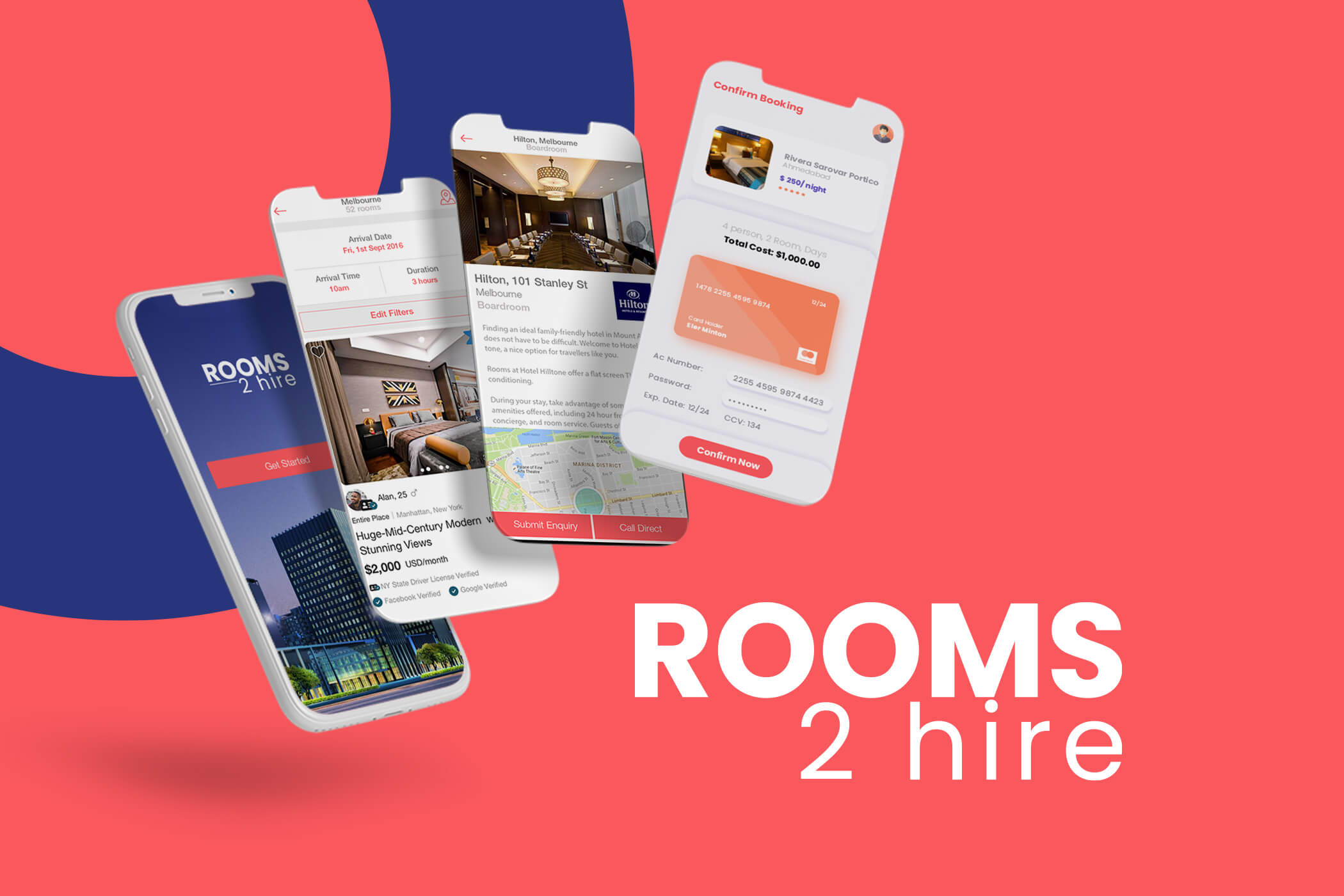 Rooms 2 Hire (Hotel Booking App)