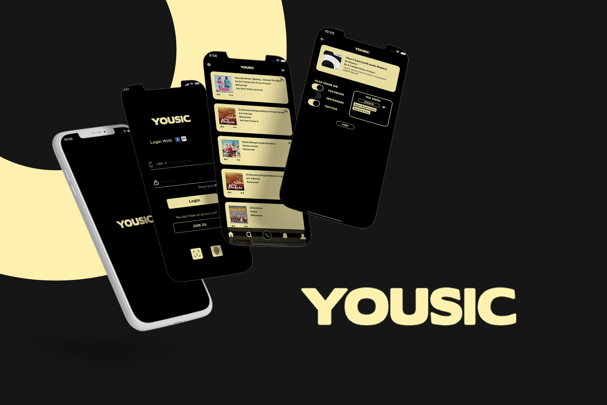 Yousic App (Music Management App)